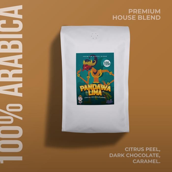 

KOPI HOUSE BLEND PANDAWA LIMA 100% BIJI KOPI ARABIKA SPECIALTY MR.O COFFEE