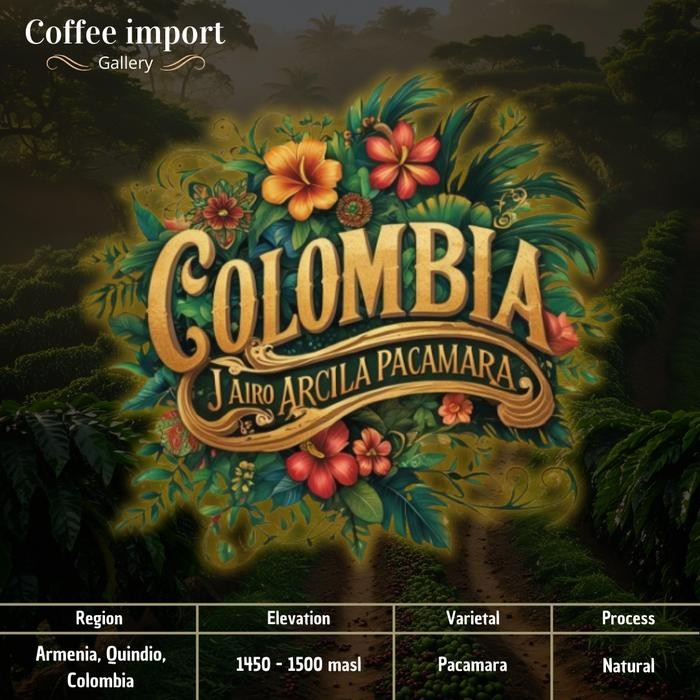 

COLOMBIA JAIRO ARCILA PACAMARA NATURAL GREEN BEAN IMPORT ARABIKA 500GR