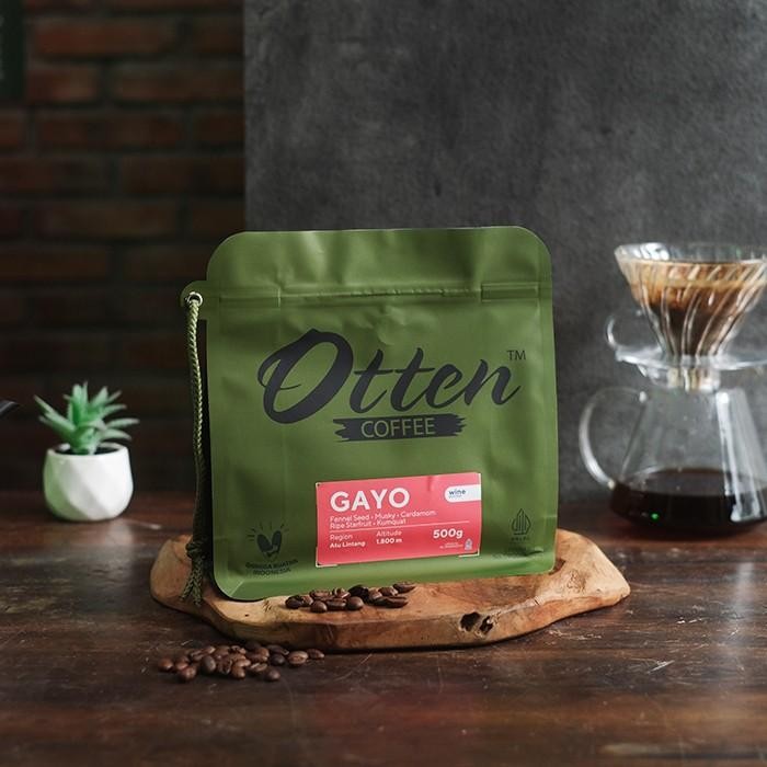 

KOPI ARABICA ACEH GAYO WINE PROCESS 500G - BIJI / BUBUK KOPI - OTTEN COFFEE