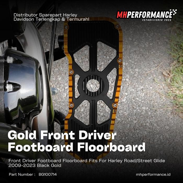 

Terlaris Footboards Floorboards Gold Fit For Harley Touring Road King 09 Driver