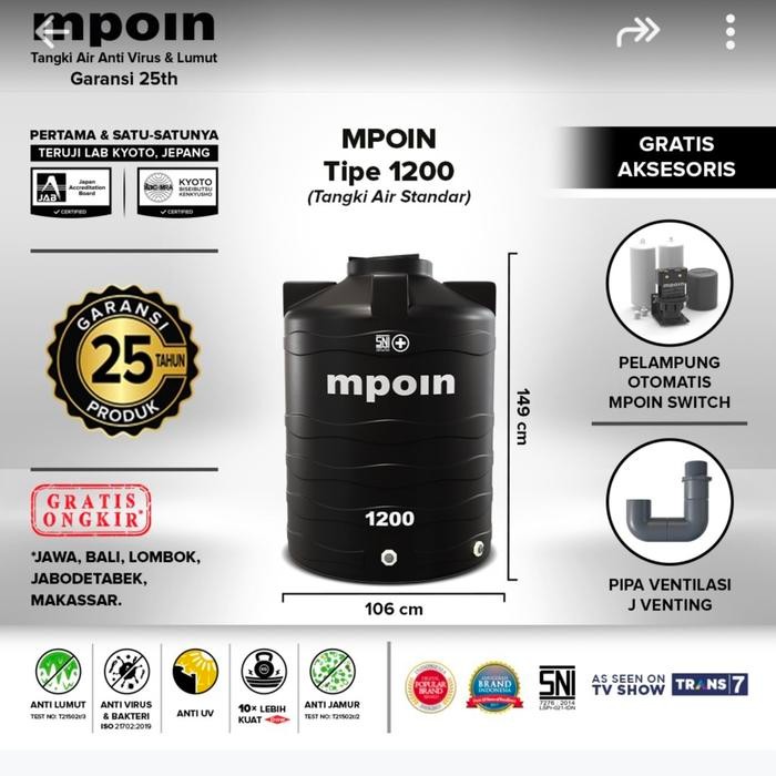 Terlaris Tangki Air Mpoin 1200 Wave