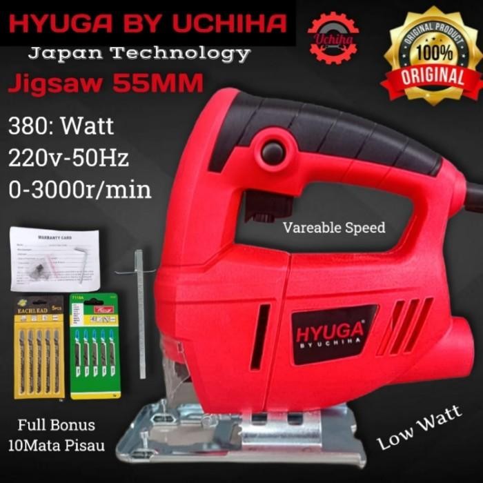 (Expert) mesin jigsaw UCHIHA JAPAN kayu potong triplek besi full bonus