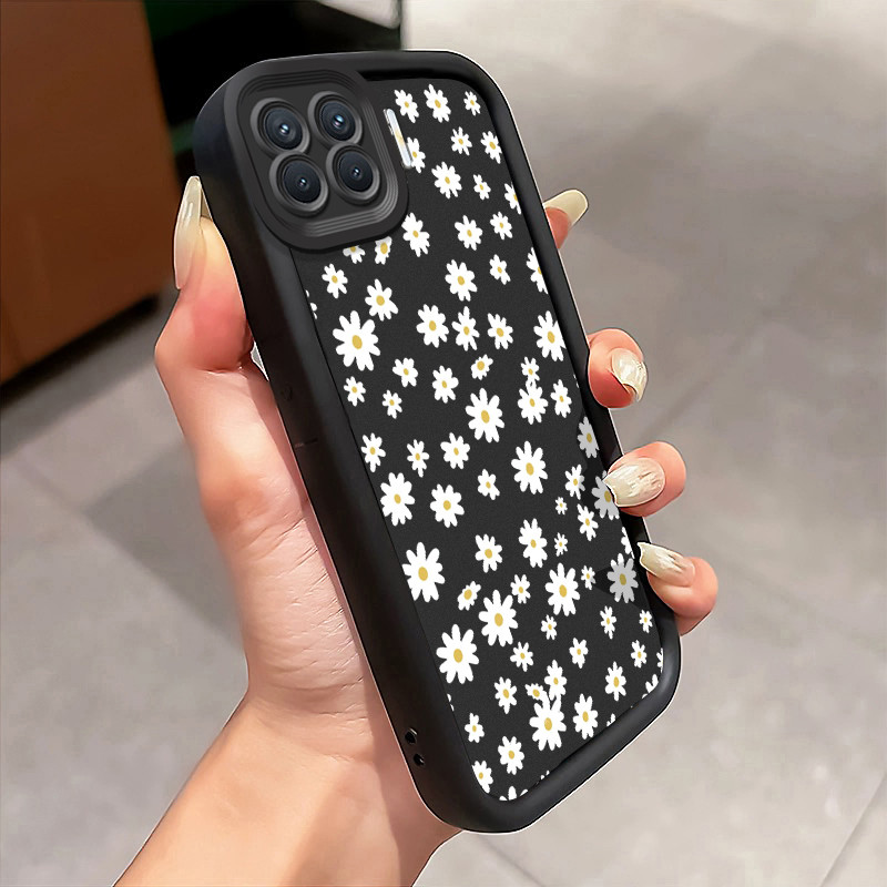 Casing Hp OPPO A93 F17 Pro OPPO Reno 4F Reno 4 Lite Case Casing Softcase bermotif bunga aster Kesing