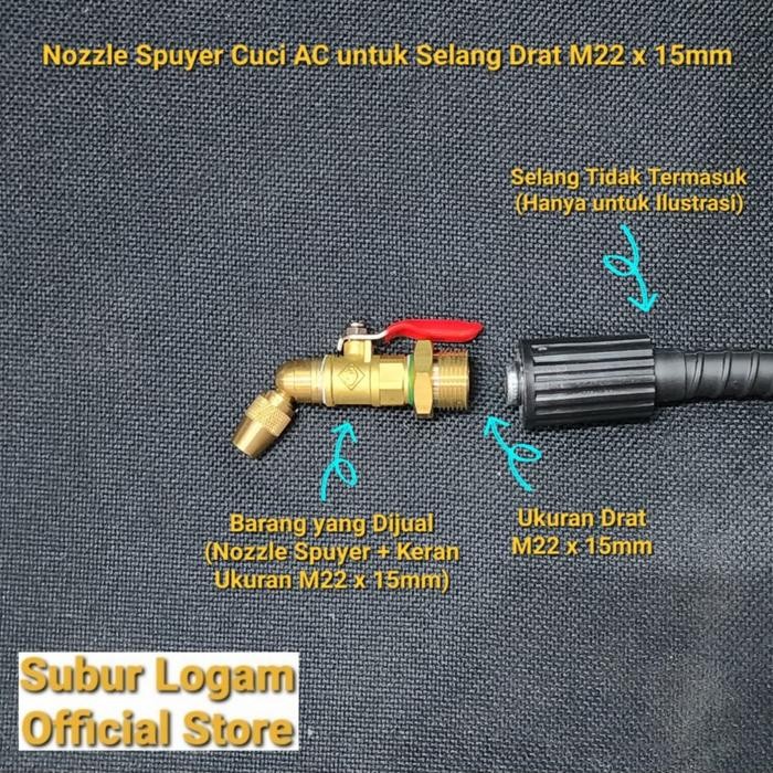 Nozzle Spuyer Cuci AC untuk Jet Cleaner Braxter BT JC70 JC 70