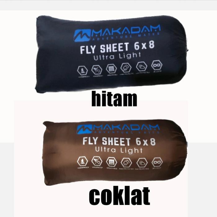 flysheet tenda 6x8 meter ultralight waterproof flysheet camping