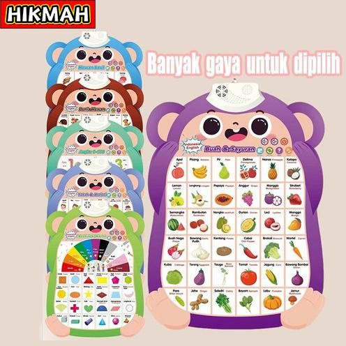

Poster Angka dan Huruf Edukasi Anak Poster Edukasi Anak Bersuara/Poster Gantung Belajar Anak