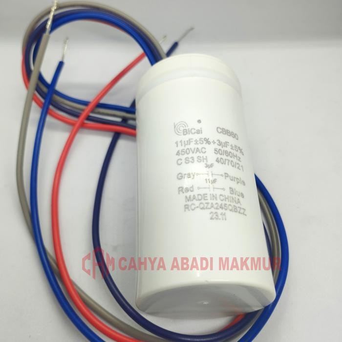 Kapasitor Kapasitor Mesin Cuci Sharp 11+3 Uf Capasitor Mesin Cuci Sharp Original