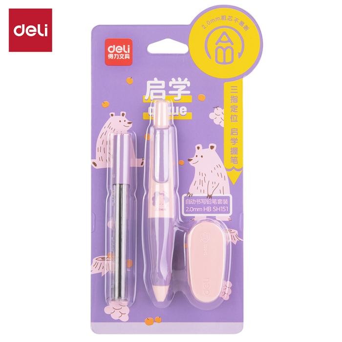 

Deli Set Pensil Mekanik / Mechanical Pencil Set Ungu - Orange SH151