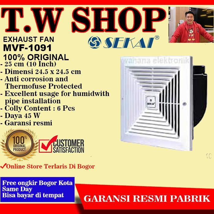 Kipas angin dak exhau tipe langit langit plafon mwf1091 10"