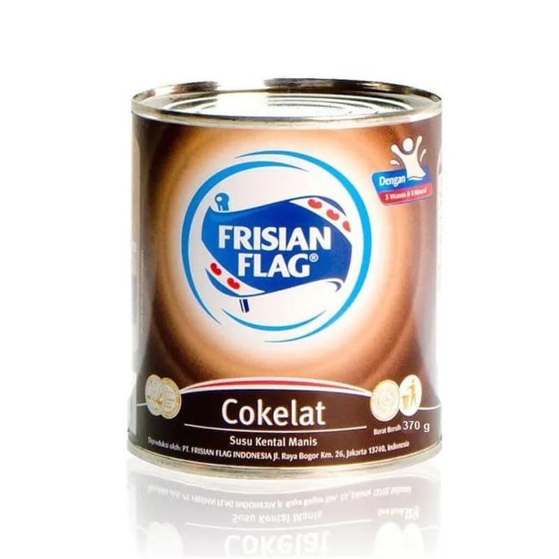 

Frisian Flag Susu Kental Manis Kaleng Rasa Cokelat 370 gram