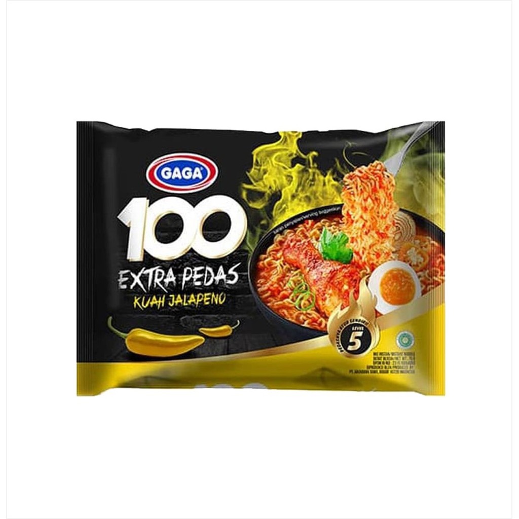 

Gaga Mie 100 Extra Pedas Kuah Jalapeno 75 gram