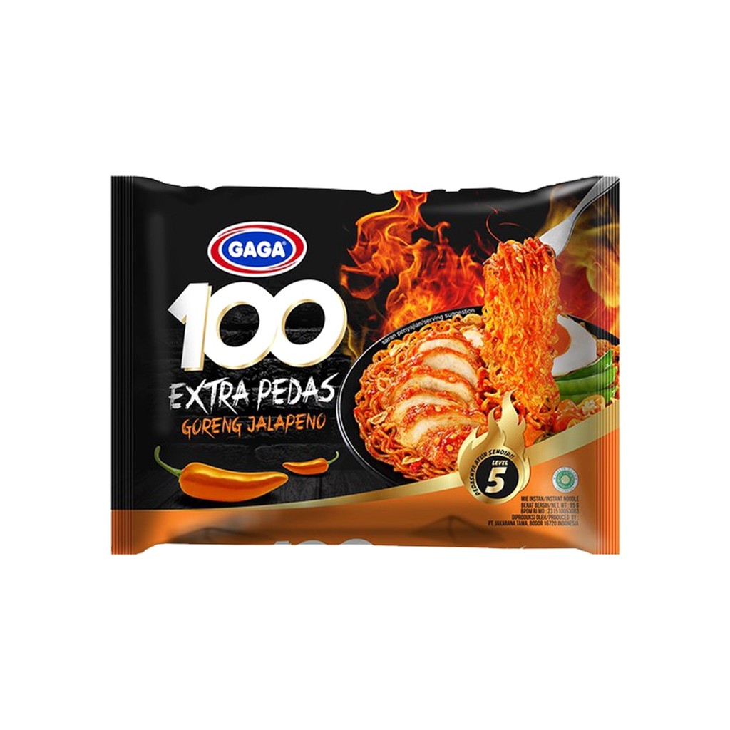 

Gaga Mie 100 Extra Pedas Goreng Jalapeno 85 gram
