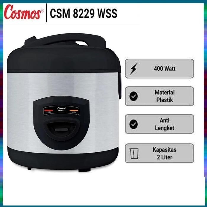 Magicom Cosmos CRJ-8229 BSS Rice Coocer 2 Liter - COSMOS CRJ-8229 WSS