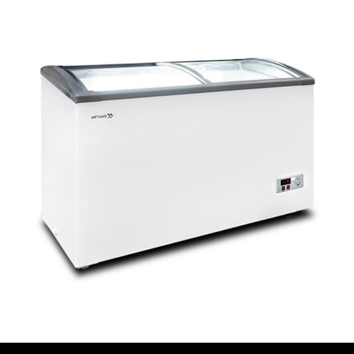 FREEZER BOX ARTUGO CHEST FREEZER SH 365 P SH365P SH-365 KACA SLIDING Kode 1065