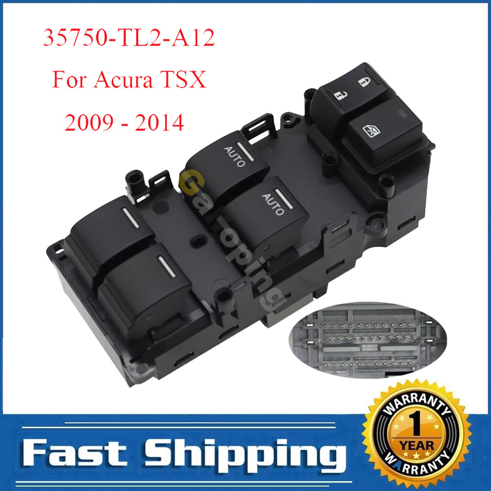 BEST For Acura TSX 2009 2010 2011 2012 2013 2014 Front Left Electric Power Master Window Lifter Swit