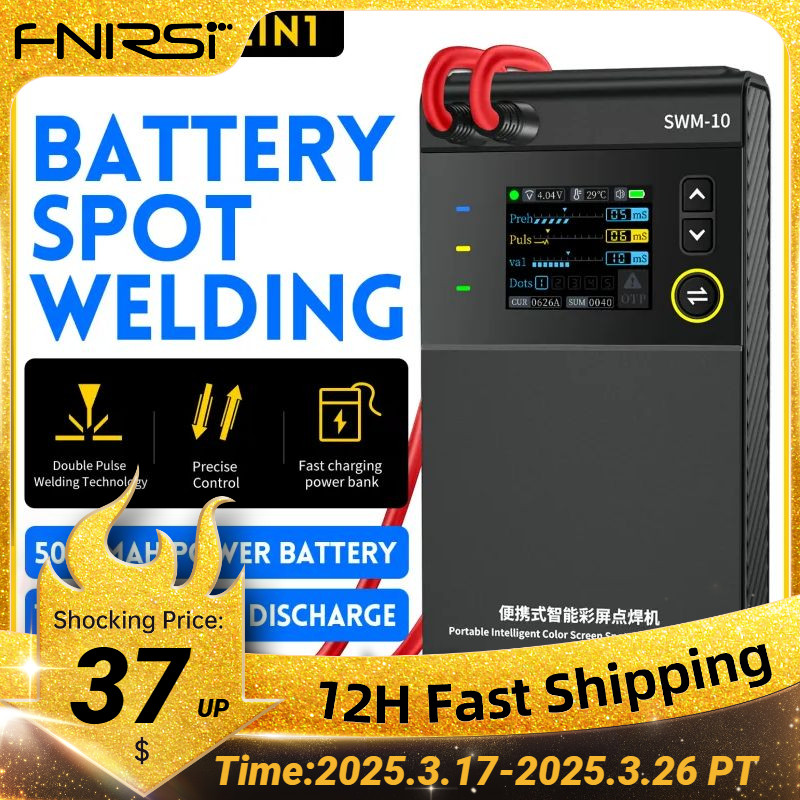 FNIRSI SWM-10 Portable Battery Spot Welder DIY Mini Welding Machine 18650 Battery Pack Welding Tool