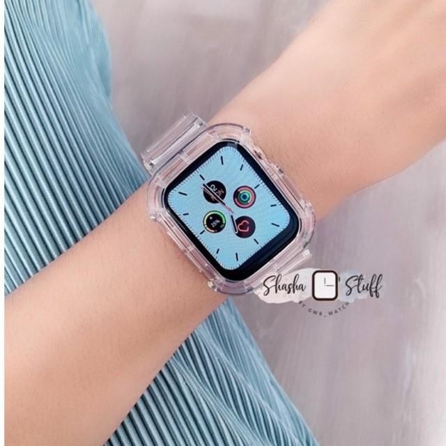 (Allthebest) STRAP TRANSPARAN SPORT STYLE IWATCH & IWO WATCH