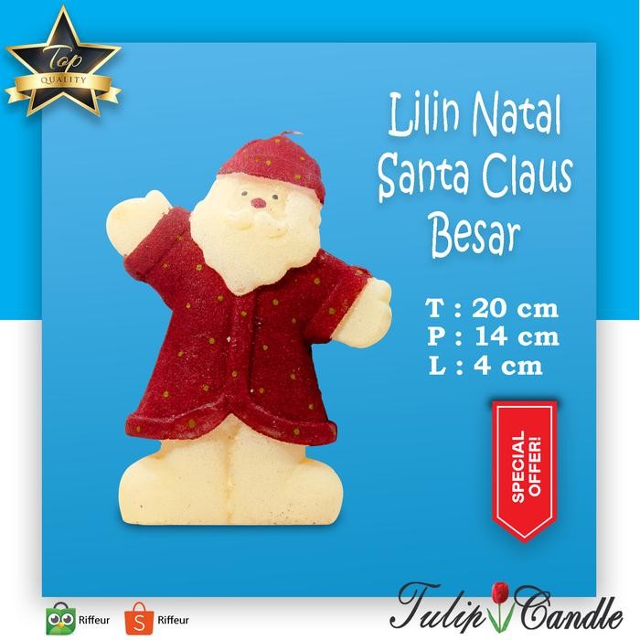 Tulip Candle Lilin Natal Santa Clause Lilin Dekorasi Natal Lilin Natal