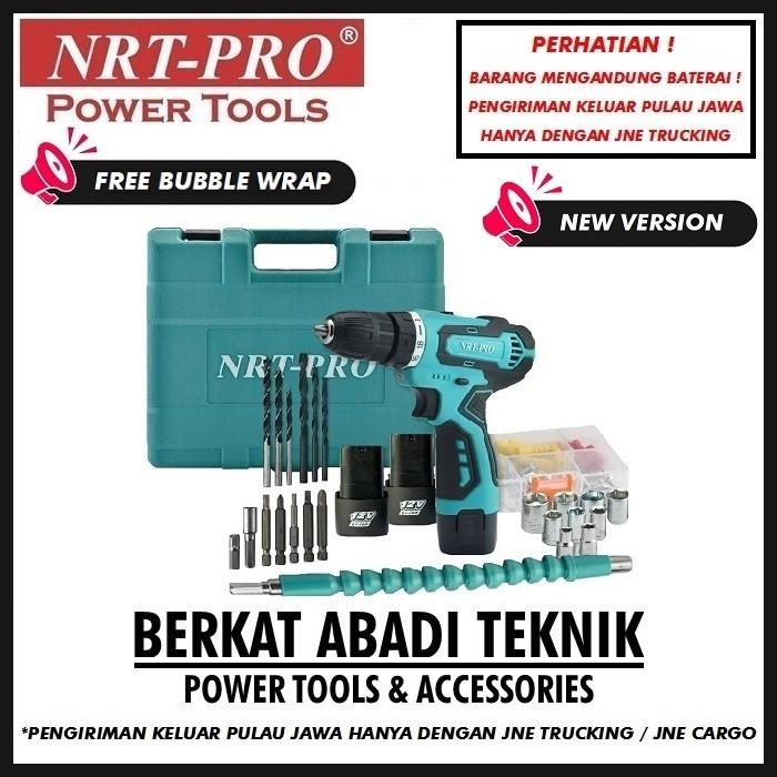 Nrt-Pro Dc330 Bor Cordless Drill Batre Tangan Tanpa Kabel 12 V Mesin
