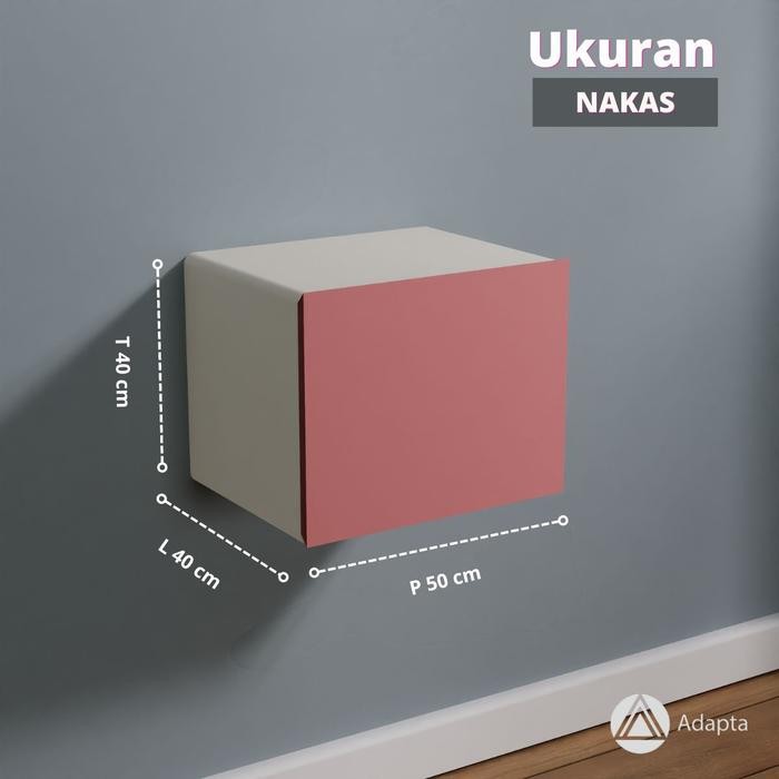 Adapta - Laci Dinding Dengan Hidden Storage Minimalis - Nakas Dengan Laci Tersembunyi dengan Kunci *