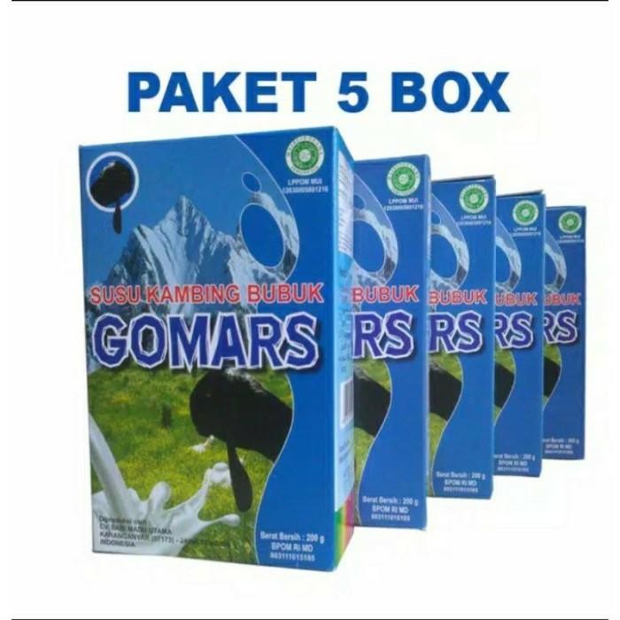 

PREMIUM Gomars 5 Box Susu kambing etawa bubuk gomars original
