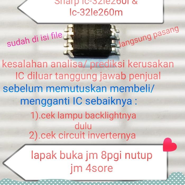 ic eprom memory tv LED Sharp lc-32le260i lc-32le260m