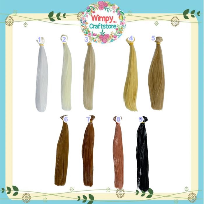 Doll Wig Straight Rambut Palsu Rambut Boneka BJD BLYTHE Figure