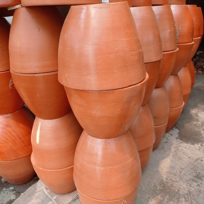 Pot Tanah Liat Casual Besar Terracota Gerabah
