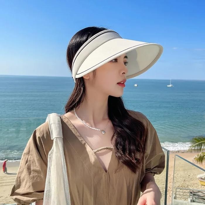 Topi golf fashion topi pantai wanita korea import