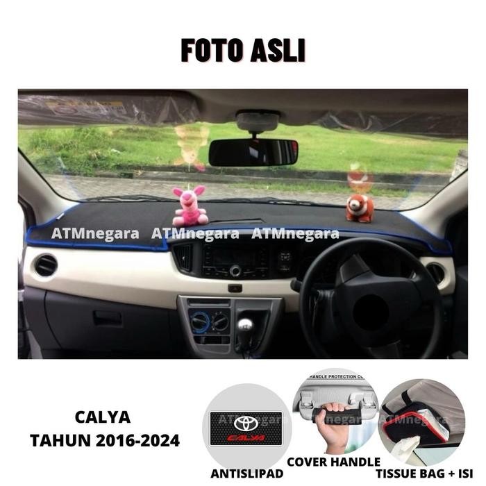 COVER DASHBOARD MOBIL CALYA TAHUN 2016-2024 AKSESORIS PREMIUM ALAS PELINDUNG DASBOR MOBIL