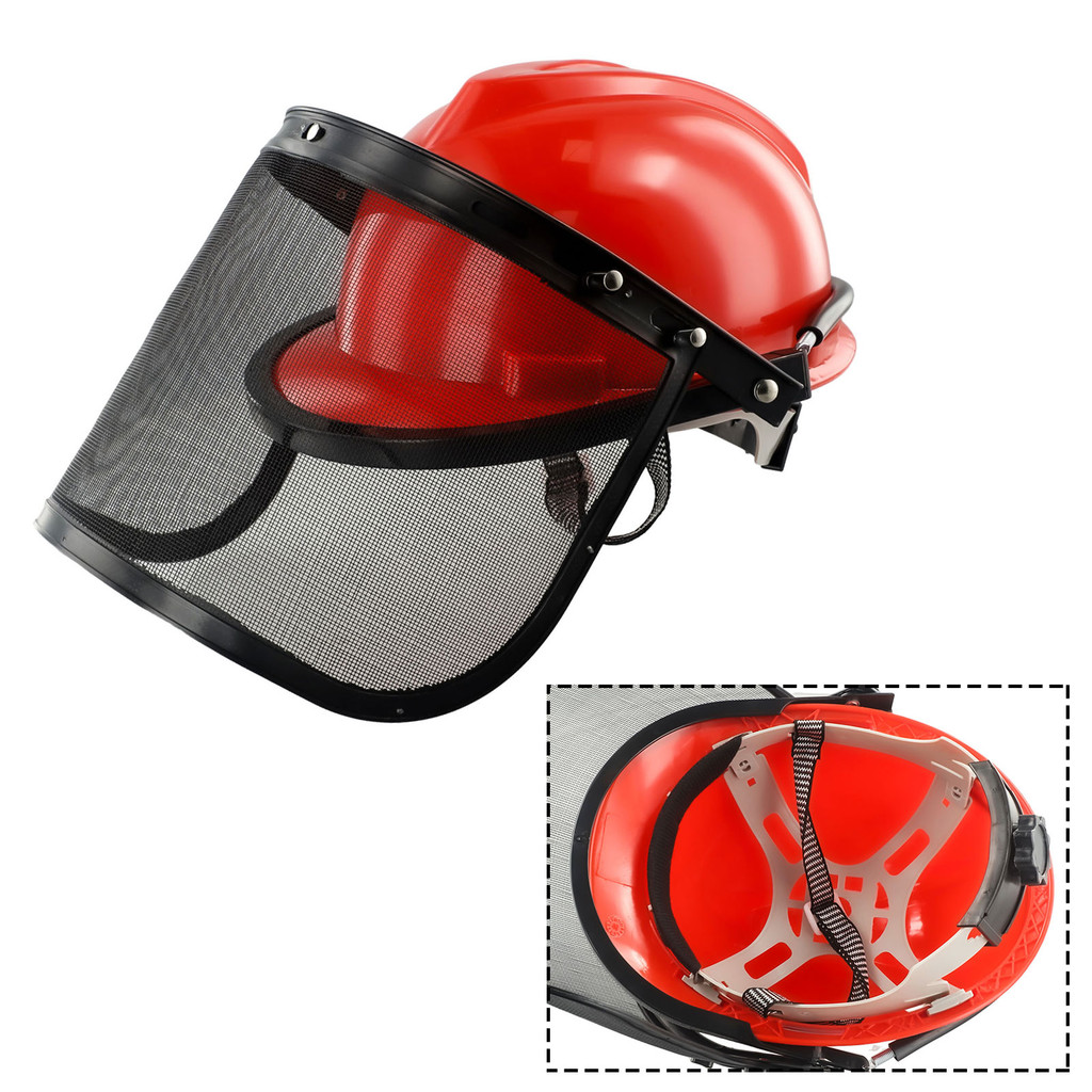ainsaw Safety Helmet Cover Mesh With Full Face Mesh Splash Proof Face Screen Safety Protective