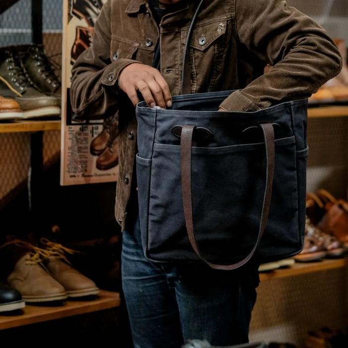 Filson Tote Bag Navy Rugged Twill Original Authentic Made in USA best seller
