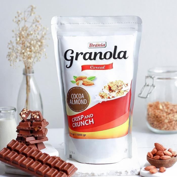 

Granola 1 Kg Cocoa Almond Sereal Sarapan Sehat (Crispy!)