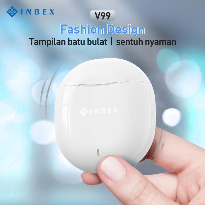 (Expert) NEW INBEX TWS Headset V99 Earphone Bluetooth 5.0 Wireless HiFi Stereo