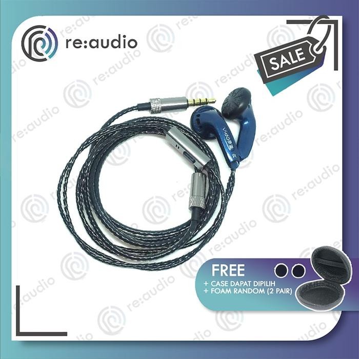 (Expert) Earphone Vido Recable Black Ashura With Mic Free Case (Earbud Vido