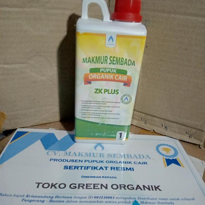 pupuk organik cair ZK plus hormon organik pupuk pelebat buah