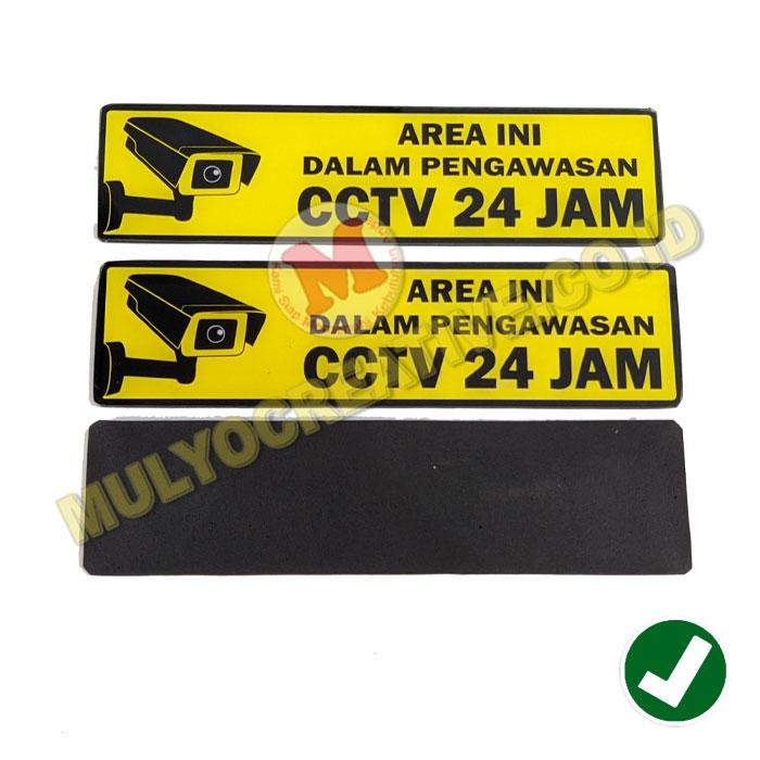 

Papan Peringatan Papan Tulisan CCTV Bahan Akrilik PREMIUM