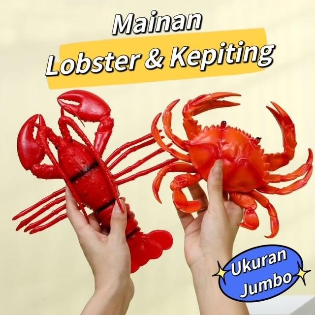 Mainan Anak Binatang Laut Lobster Kepiting Crayfish Jumbo Miniatur
