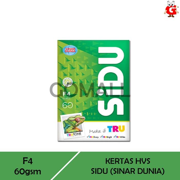 

Kertas Hvs F4 Sidu (Sinar Dunia) 60Gsm