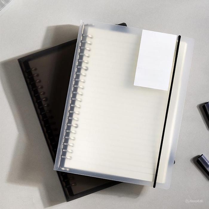 

Deli Binder / Loose-Leaf Notebook A4 A5 B5 Strap Kunci Free Refill Hxx60 Plastik Metal Paper