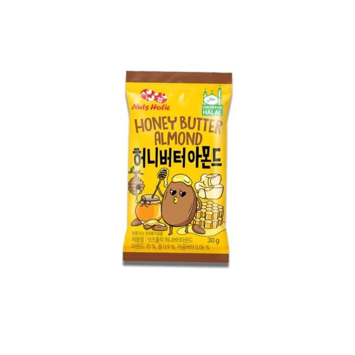 

Ready Nuts Holic Korean Almond Halal 30G Honey Butter Strawberry Banana Wasabi Kimchi Hot Spicy