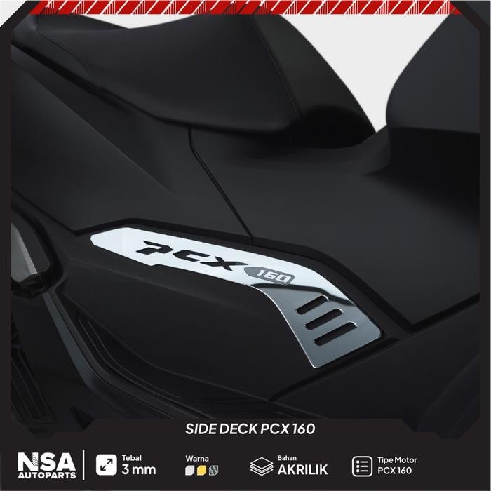 [Expert] COVER GARNISH SIDE DECK PAD PCX 160 GARNISH BODY SAMPING PCX 160 SIDE DECK PAD GOLD DAN