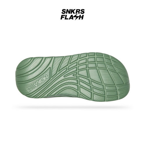 HOKA ONE ONE Recovery Slide Loden Frost Smoke Green Sandal Pria - 1134527LFSG - Size 46.7