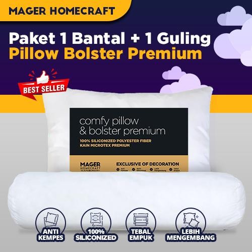 Paket 1 Bantal Tidur & 1 Guling Silicon - MH hotel