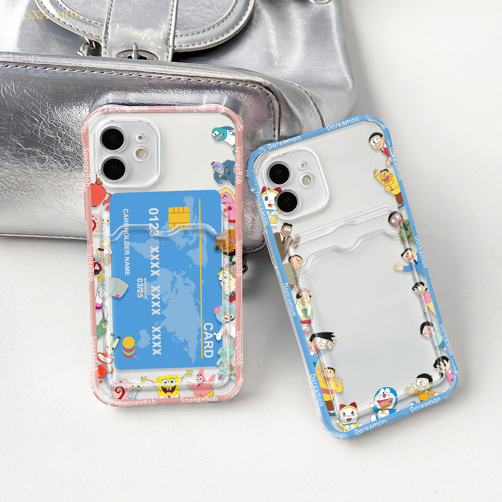 Casing Hp Clear Card Holder For Samsung Galaxy A14 A13 A12 A10S A06 A05S A05 A04 A04E A03 A03S A02S 
