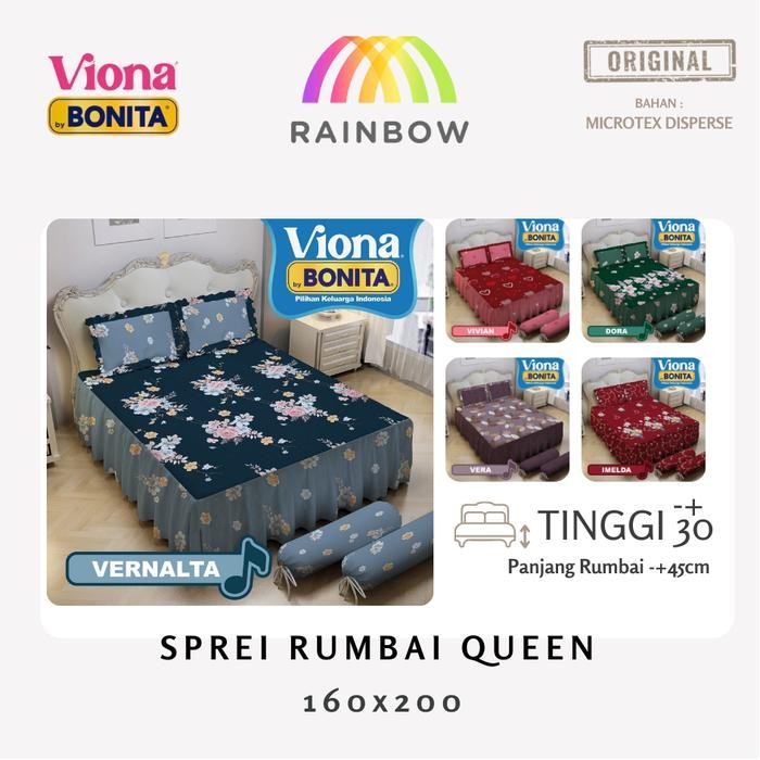 [NEW] VIONA - Sprei RUMBAI Queen (160x200) BY BONITA pilihan