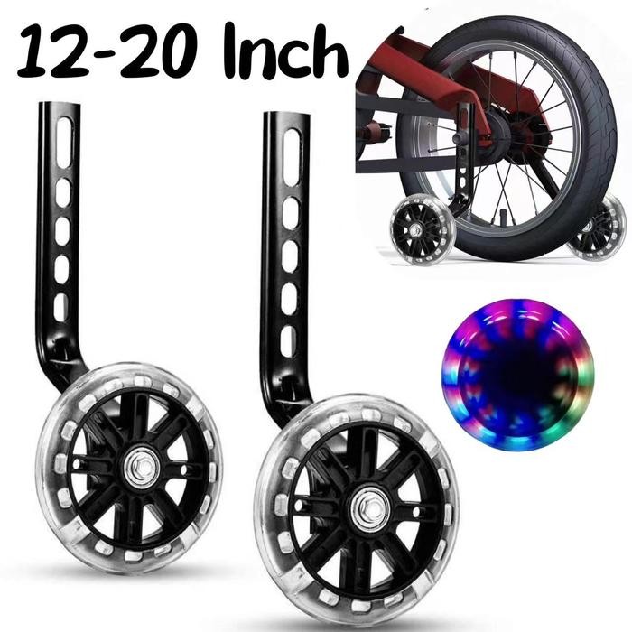 NEW 1 Pasang Roda Sepeda Anak Samping Roda Bantu Sepeda Anak 12 Kuat Universal Roda Tambahan