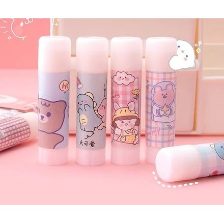 

Lem Perekat Kertas Padat - Glue Stick - Lem Stik Batang Putar Sekolah Kantor Motif Lucu