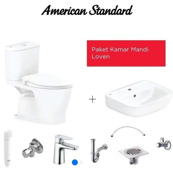 PAKET CLOSET + WASTAFEL AMERICAN STANDARD LOVEN SET