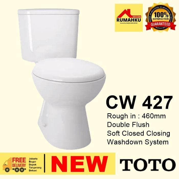 KLOSET DUDUK TOTO DUAL FLUSH - KLOSET TOTO CW 427 NEW - TOTO